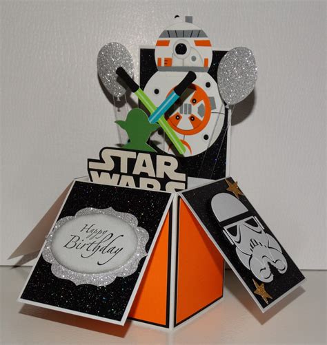 star wars pop up card|star wars bday card.